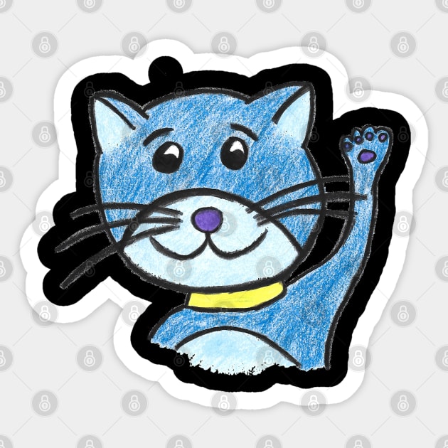 Cat kitten gift Sticker by Littlelimehead